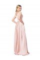Affordable A-Line Off the Shoulder Sweetheart Formal Satin Bridesmaid Dress / Prom Dress