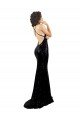 Affordable Sleek Fishtail Shaped Open Back Formal Sequin Bridesmaid Dress / Prom Dress