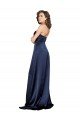 Affordable Knotted Sweetheart Formal Silky Satin Bridesmaid Dress / Prom Dress with High Side Split