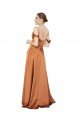 Affordable Formal Silky Satin Bridesmaid Dress / Prom Dress with Bustier Bodice