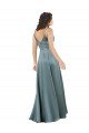 Affordable Formal Silky Satin Floor-Length Long Bridesmaid Dress / Prom Dress with V-Neckline