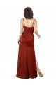 Affordable Floor-Length Formal Silky Satin Bridesmaid Dress / Prom Dress with Skirt Slit