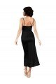 Affordable Cowl Neck Formal Tea-Length Short Silky Satin Bridesmaid Dress / Cocktail Prom Dress with Skirt Slit