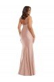 Affordable Deep V-Neck Formal Silky Satin Mermaid Bridesmaid Dress / Prom Dress with Side Slit