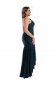 Affordable Pleated Wrap Ruffled High Low Formal Silky Satin Bridesmaid Dress / Prom Dress