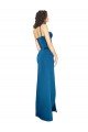 Affordable Full Length Bustier Style Long Formal Silky Satin Bridesmaid Dress / Prom Dress with Low Back