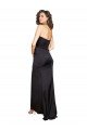 Affordable Full Length One Shoulder Ruffled Long Formal Silky Satin Bridesmaid Dress / Prom Dress with High Slit