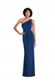 Affordable Grecian Inspired One Shoulder Twist Draped Maxi Spandex Bridesmaid Dress / Prom Dress