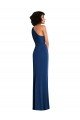 Affordable Grecian Inspired One Shoulder Twist Draped Maxi Spandex Bridesmaid Dress / Prom Dress