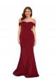 Affordable Off Shoulder Sleeves Sweetheart Neckline Long Formal Spandex Bridesmaid Dress / Prom Dress