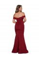 Affordable Off Shoulder Sleeves Sweetheart Neckline Long Formal Spandex Bridesmaid Dress / Prom Dress