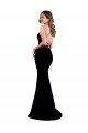 Affordable High Neck Low Criss Cross Back Formal Crepe Bridesmaid Dress / Prom Dress