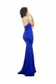 Affordable Sweetheart Flower Neckline High Neck Formal Crepe Bridesmaid Dress / Prom Dress
