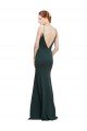 Affordable Deep V-Neck and Back Long Formal Crepe Bridesmaid Dress / Prom Dress