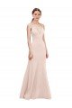 Affordable Deep V-Neck and Back Long Formal Crepe Bridesmaid Dress / Prom Dress