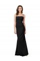 Affordable Fit and Flare Slim Formal Crepe Bridesmaid Dress / Prom Dress with Cutout Back