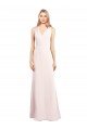 Affordable V-Neck Keyhole Back Crepe Trumpet Bridesmaid Dress / Prom Dress