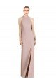 Affordable High Neck Cutout Halter Trumpet Bridesmaid Dress