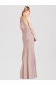 Affordable High Neck Cutout Halter Trumpet Bridesmaid Dress
