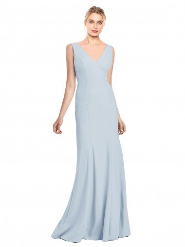 Affordable Sleeveless Seamed Bodice Trumpet Bridesmaid Dress / Prom Dress