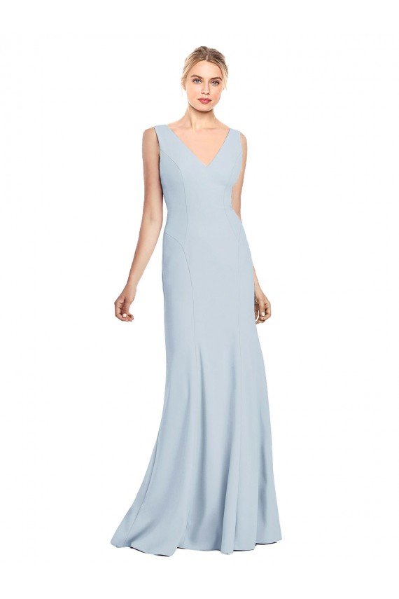 Affordable Sleeveless Seamed Bodice Trumpet Bridesmaid Dress / Prom Dress