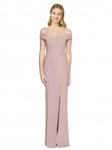 Affordable Off the Shoulder Criss Cross Back Trumpet Bridesmaid Dress / Prom Dress