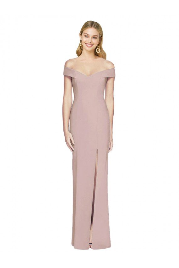 Affordable Off the Shoulder Criss Cross Back Trumpet Bridesmaid Dress / Prom Dress