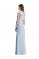 Affordable Romantic Off the Shoulder Long Maxi Bridesmaid Dress with Side Slit