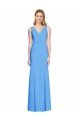 Affordable Flattering Trumpet Long Sleeveless Bridesmaid Dress / Prom Dress with Open Back