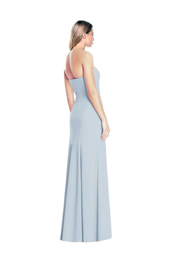 Affordable Sweetheart Strapless Flared Skirt Maxi Bridesmaid Dress / Prom Dress
