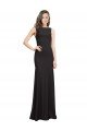 Affordable Sleeveless Bateau Neckline Crepe Bridesmaid Dress / Prom Dress with Twist Back