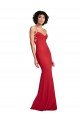 Affordable Spaghetti Strap Slip Neckline Formal Crepe Bridesmaid Dress / Prom Dress