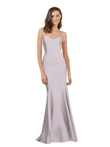 Affordable Crepe Mermaid Bridesmaid Dress / Prom Dress with Low Back