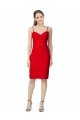 Affordable Sleeveless Sheath Sweetheart Neckline Formal Crepe Bridesmaid Dress / Prom Homecoming Dress