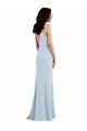 Affordable V Back Spaghetti Strap Maxi Bridesmaid Dress / Prom Dress with Pockets