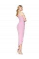 Affordable Halter Neck Short Knee Length Formal Crepe Mermaid Bridesmaid Dress / Cocktail Prom Dress