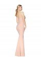 Affordable Sweetheart Shirred Neck Long Floor Length Formal Crepe Bridesmaid Dress / Prom Dress