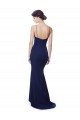 Affordable Deep V-Neck Spaghetti Straps Mermaid Formal Crepe Bridesmaid Dress / Prom Dress