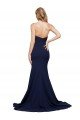 Affordable Fit and Flare Sweetheart Long Formal Crepe Bridesmaid Dress / Prom Dress with Sweep Train