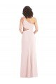 Affordable Flirty One Shoulder Midriff Cutout Maxi Formal Crepe Bridesmaid Dress / Prom Dress