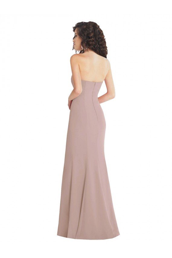 Affordable Strapless Princess Line Formal Crepe Mermaid Bridesmaid Dress / Prom Dress