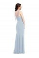 Affordable Bustier Style Crepe Bridesmaid Dress / Prom Dress with Bow Straps