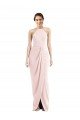 Affordable Halter Draped Tulip Skirt Maxi Bridesmaid Dress / Prom Dress