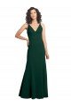 Affordable Form Fitting Stretch Formal Crepe A-Line Bridesmaid Dress / Prom Dress