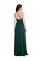 Affordable A-Line Slim One Shoulder Formal Crepe Bridesmaid Dress / Prom Dress with Asymmetrical Straps and Side Slit