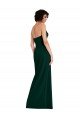Affordable Scooped Strapless Neckline Formal Crepe Bridesmaid Dress / Prom Dress with Side Slit