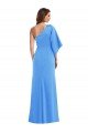 Affordable One Shoulder Bell Sleeves Trumpet Bridesmaid Dress / Prom Dress