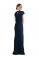 Affordable Soft Bow Blouson Bodice Trumpet Formal Crepe Bridesmaid Dress / Prom Dress