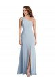 Affordable Bold One Shoulder Trumpet Maxi Formal Crepe Bridesmaid Dress / Prom Dress