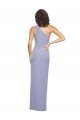Affordable Floor Length One Shoulder Formal Crepe Bridesmaid Dress / Prom Dress with Pencil Skirt and Side Split